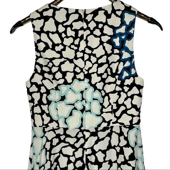 ANNIE GRIFFIN MAMIE GIRAFFE PRINT SILK SLEEVELESS FIT AND FLARE DRESS - Picture 6 of 12